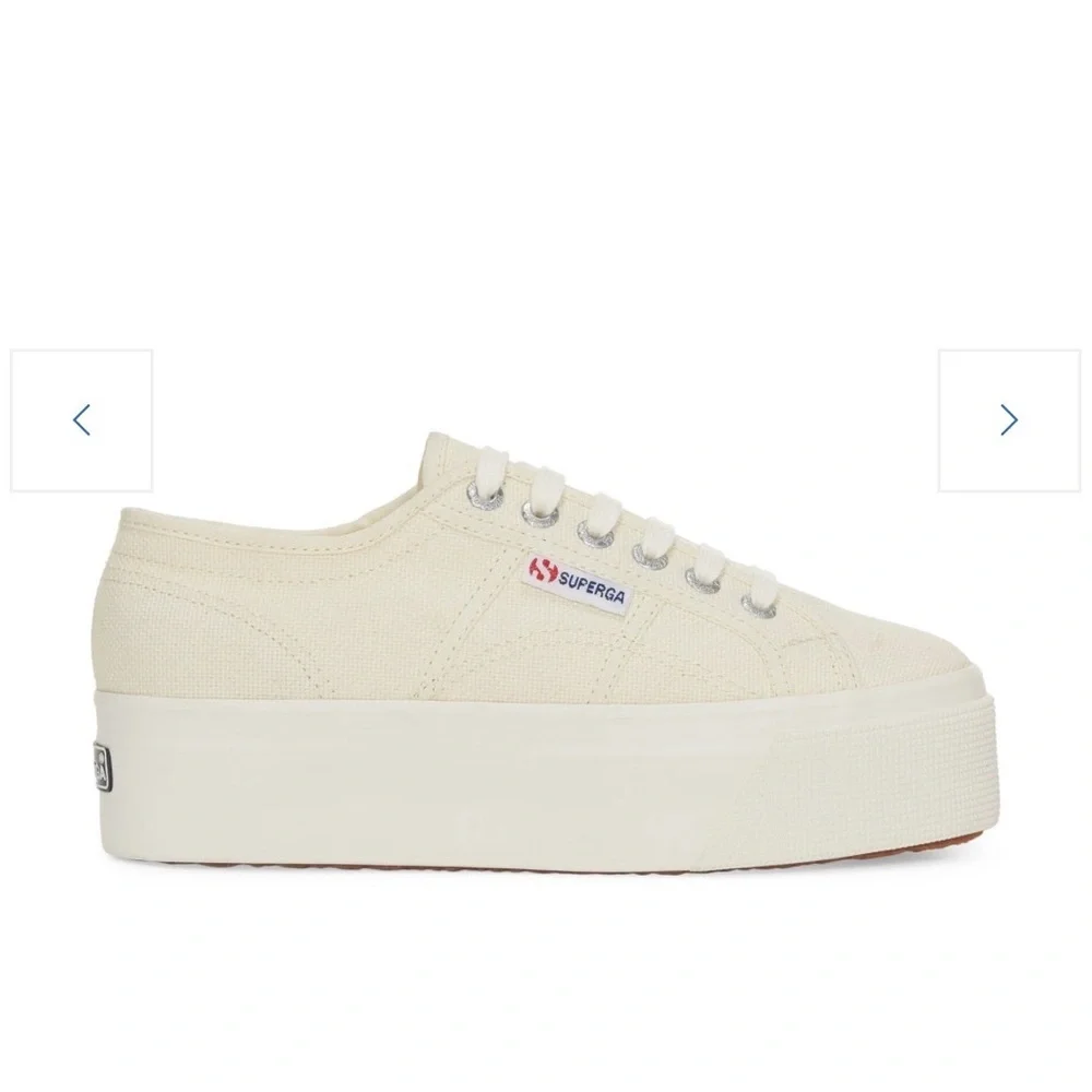 Superga Platform Sneakers in Cream